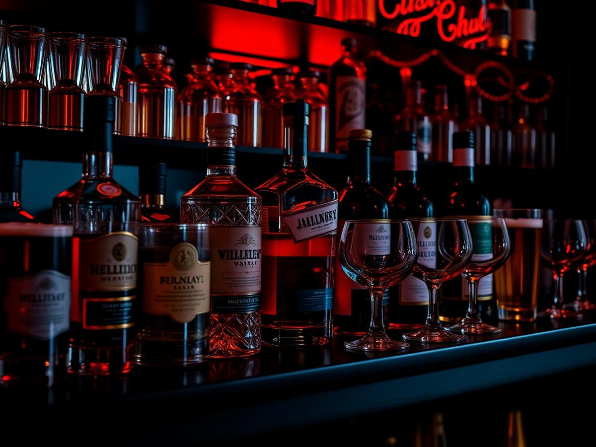 Whisky, gin and vodka at Karma Restaurant