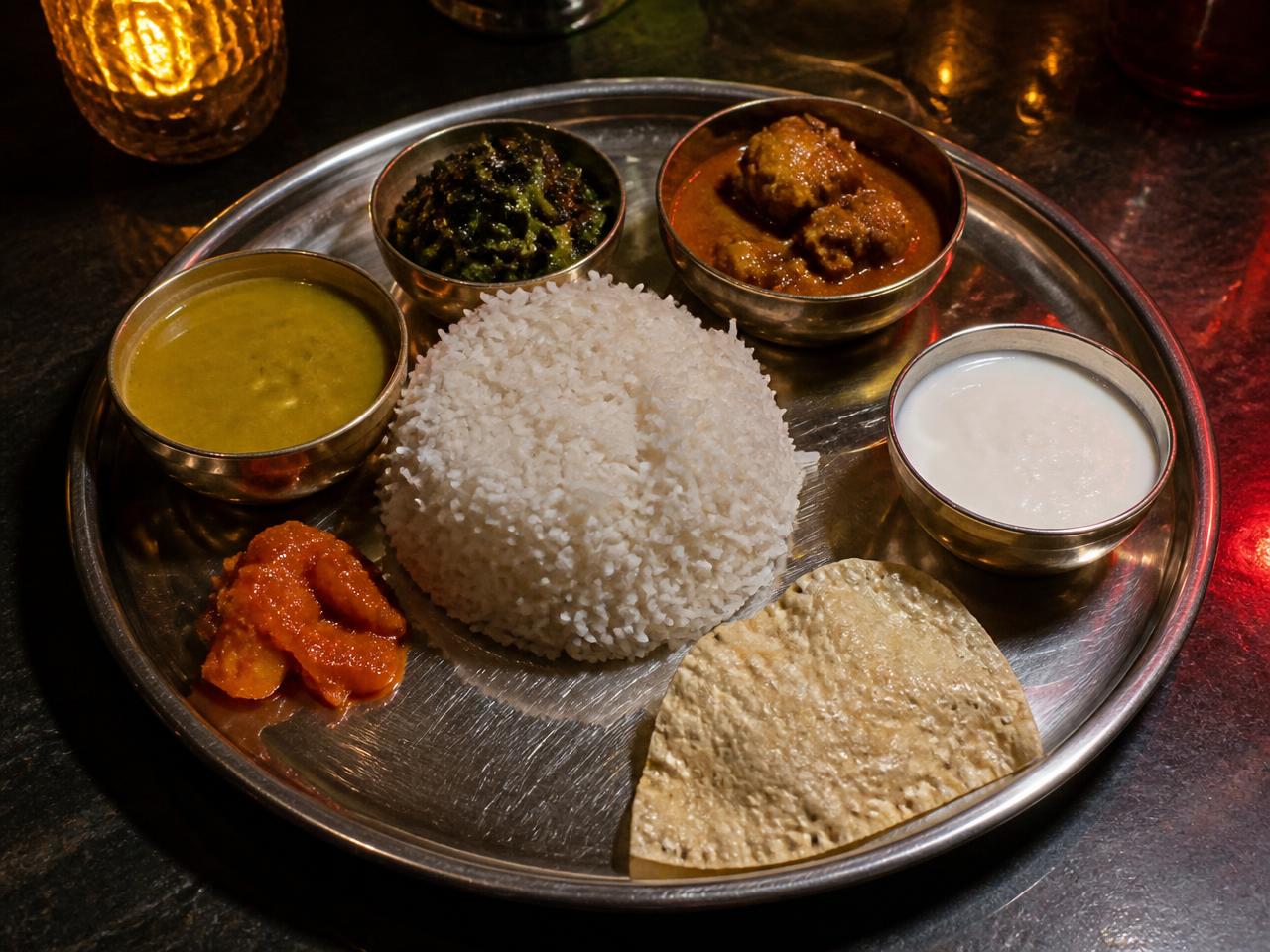Nepali khaja sets with sekuwa at Karma Restaurant